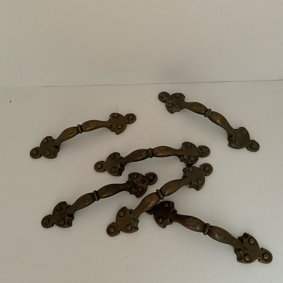 1973 FO-3695-001 National Lock Brass Pulls/Handles - Cabinet Door Drawer:Lot 6 - Picture 3 of 5